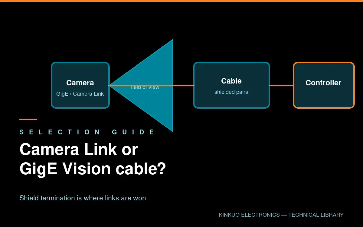 Camera Link vs GigE Vision: Choosing the Right Camera Cable — KINKUO technical guide