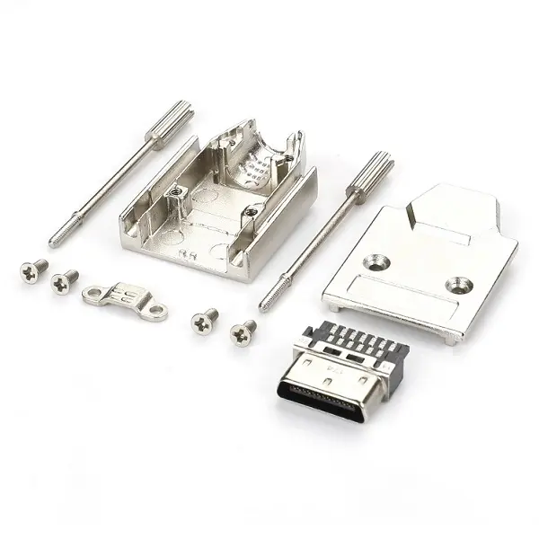 SDR 26Pin Male Solder Type Connector With Metal Hood Pitch=0.8mm
