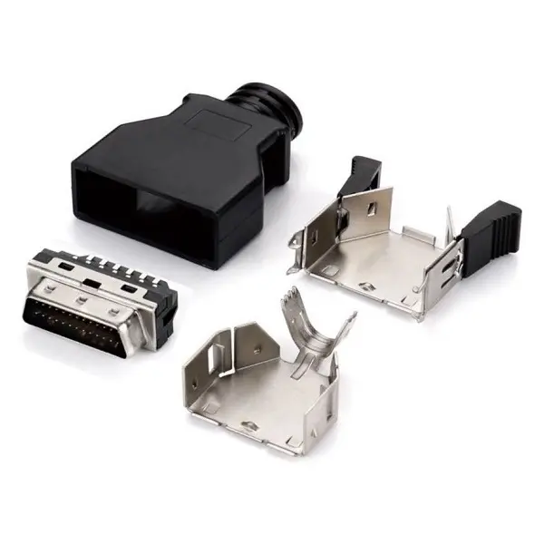 SCSI-II 26Pin Male Connector With ABS Hood(Latch Type)