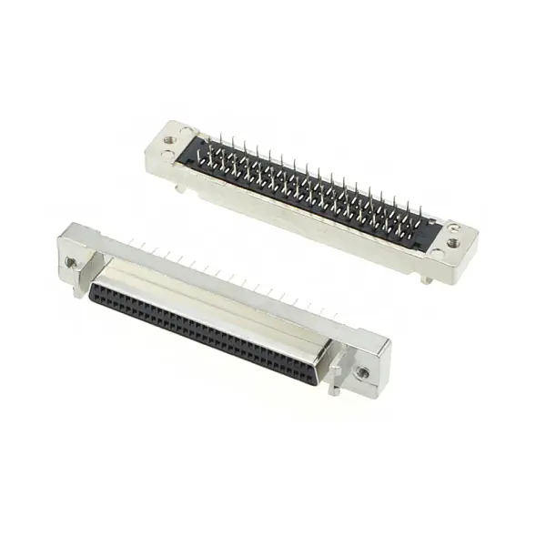 SCSI-II 68Pin Female V/T DIP Type Connector For PCB