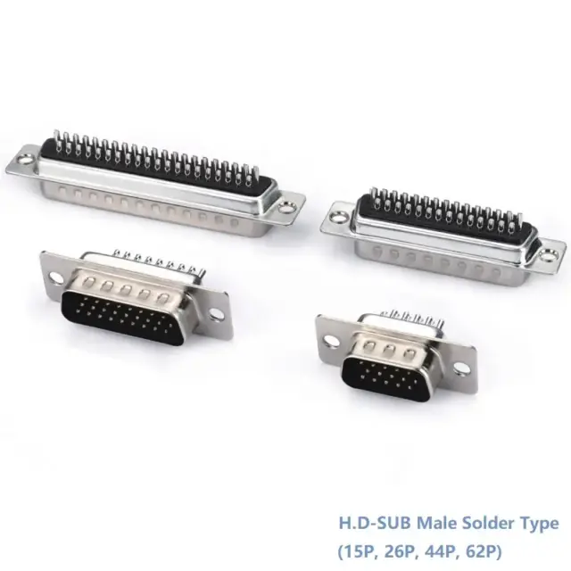H.D-SUB Male Solder Type(15P, 26P, 44P, 62P)Series
