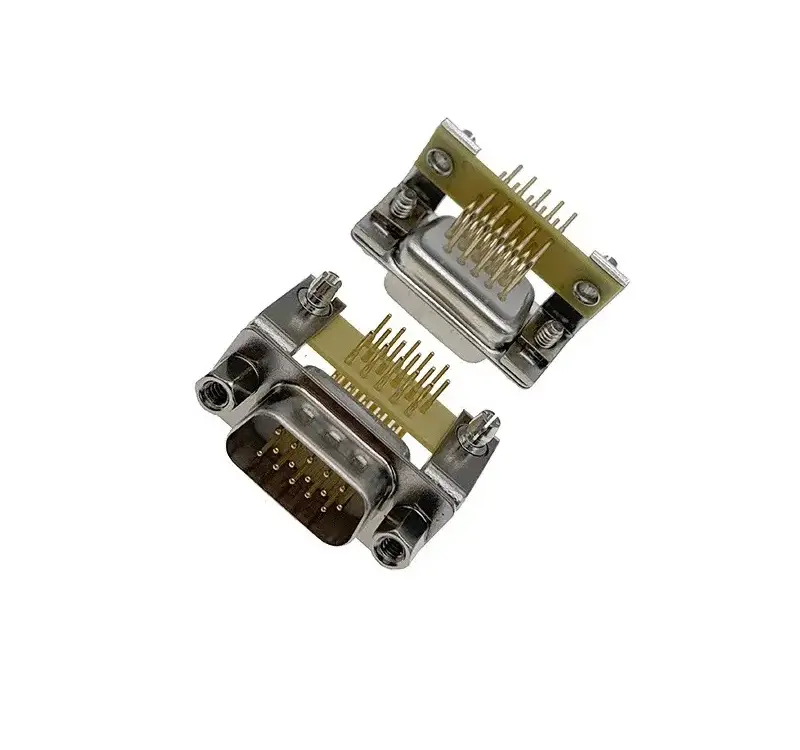 H.D-SUB 15Pin Male Machined PIN R/A Type Connector For PCB — High-quality For PCB from KINKUO