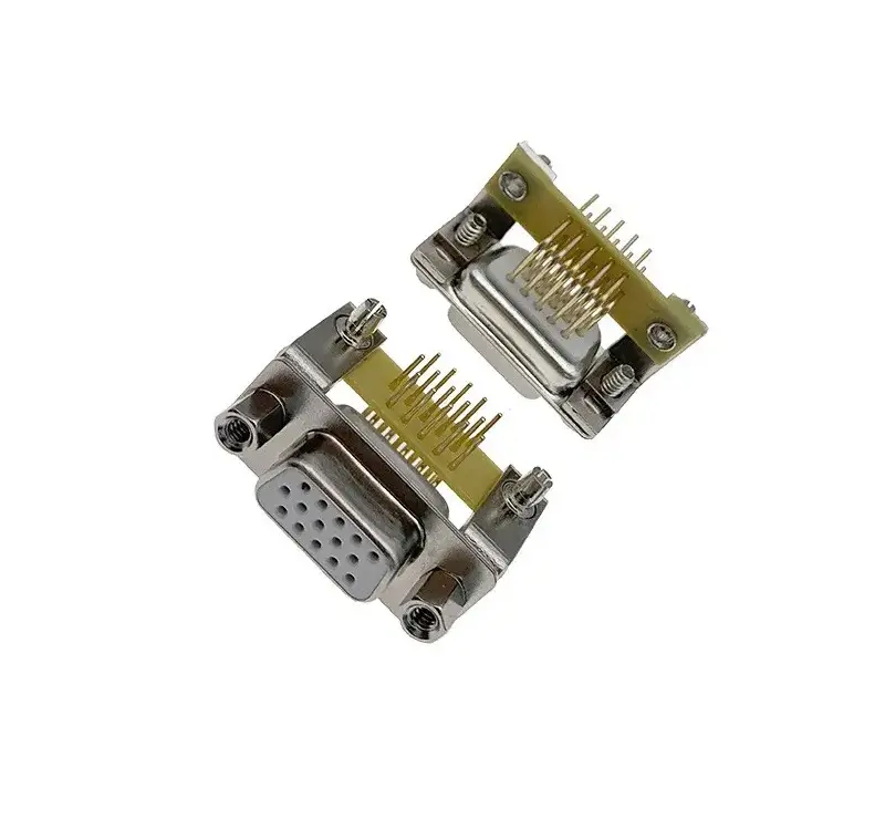 H.D-SUB 15Pin Female Machined PIN R/A Type Connector For PCB — High-quality For PCB from KINKUO