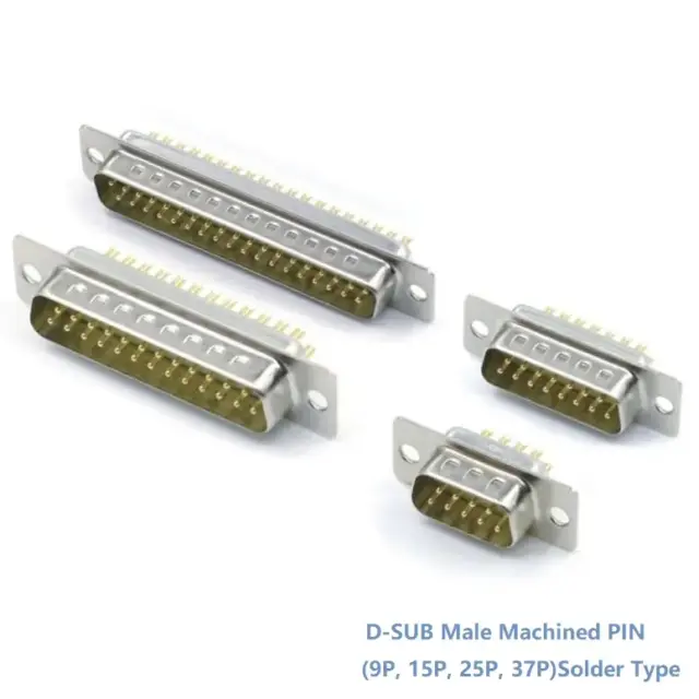D-SUB Male Machined PIN Solder Type Connector(9P, 15P, 25P, 37P)Series