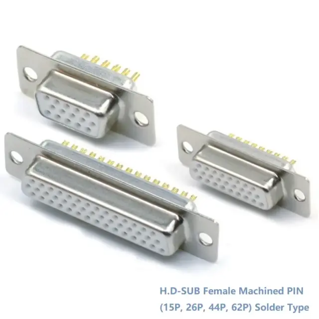 H.D-SUB Female Machined PIN Solder Type Connector(15P, 26P, 44P, 62P)Series