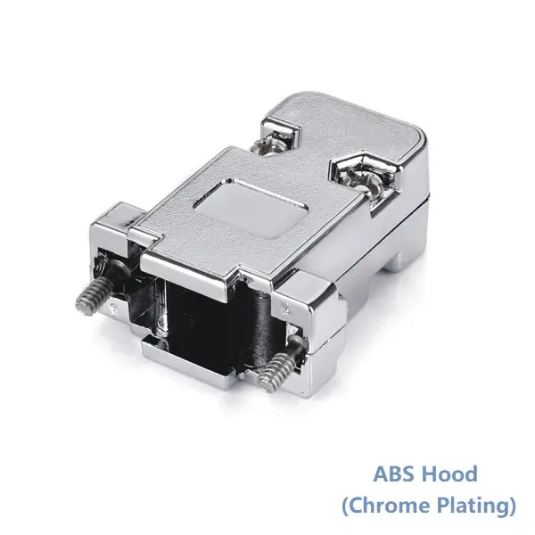 D-SUB 9Pin(HDB 15Pin)ABS Plastic Hood (Chrome Plating)