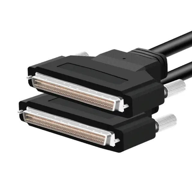 SCSI-II 100Pin Cable PVC Molding Screw Type