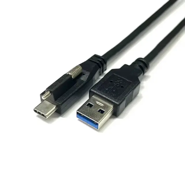 Type-C Male With Screw to USB 3.0 A Male Cable