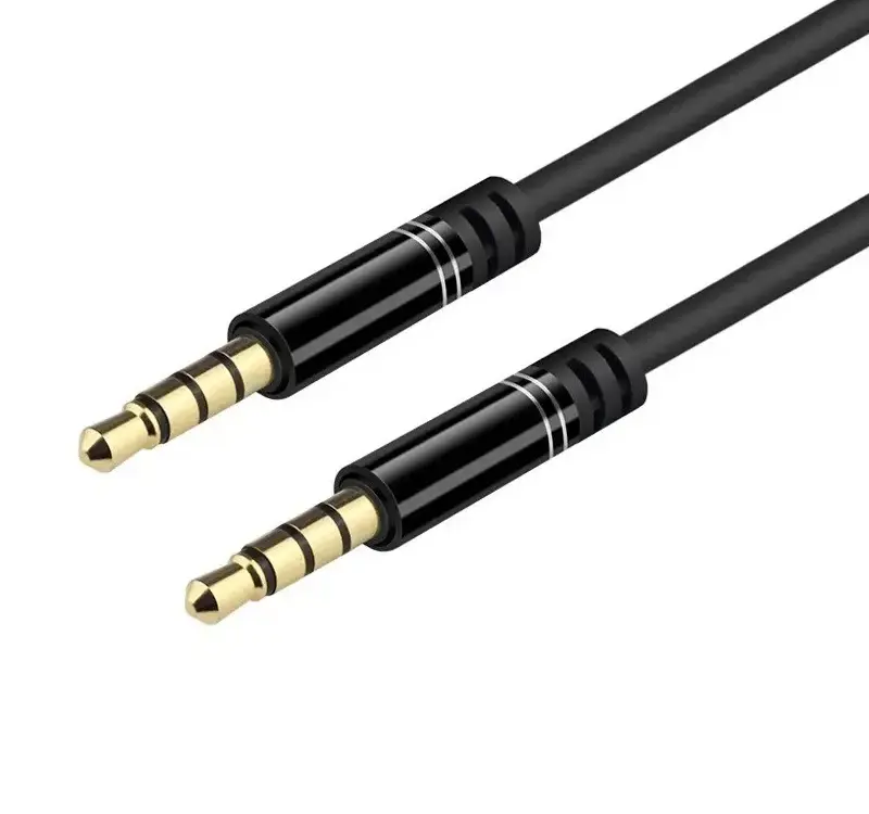 4 Poles Cable — 3.5 Stereo Plug (4 Poles) Cable TPE Black OD=3.0mm — Other from KINKUO