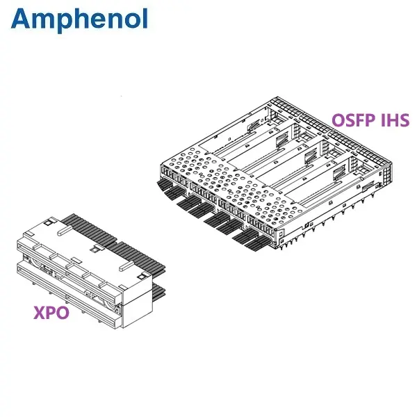 XPO to (2x) 1×4 OSFP 224G IHS OverPass Cable Assbly