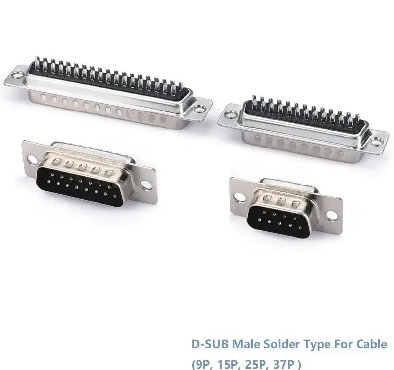 D-SUB connector — D-SUB Male Solder Type Connector(9P, 15P, 25P, 37P)Series — product photograph