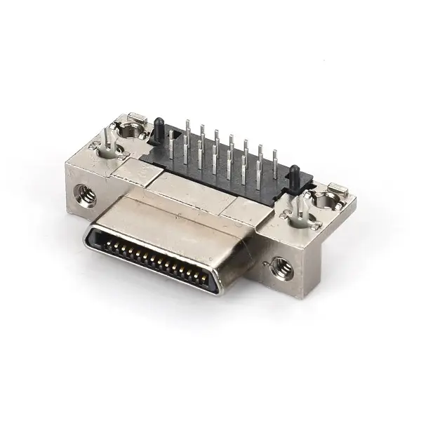VHDCI (SDR) 28Pin Female Connector R/A Type Pitch=0.8mm