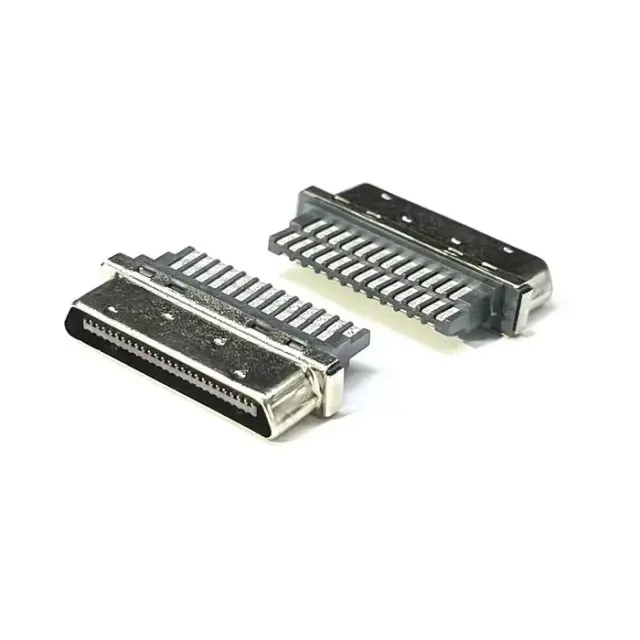 VHDCI 50Pin Male Connector Solder Type Pitch=0.8mm