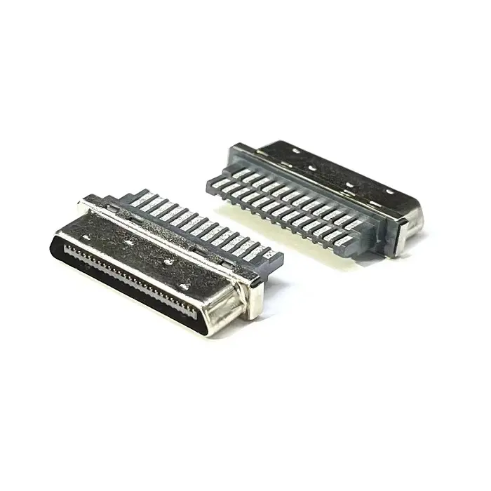VHDCI 50Pin Male Connector Solder Type Pitch=0.8mm — VHDCI Connector from KINKUO