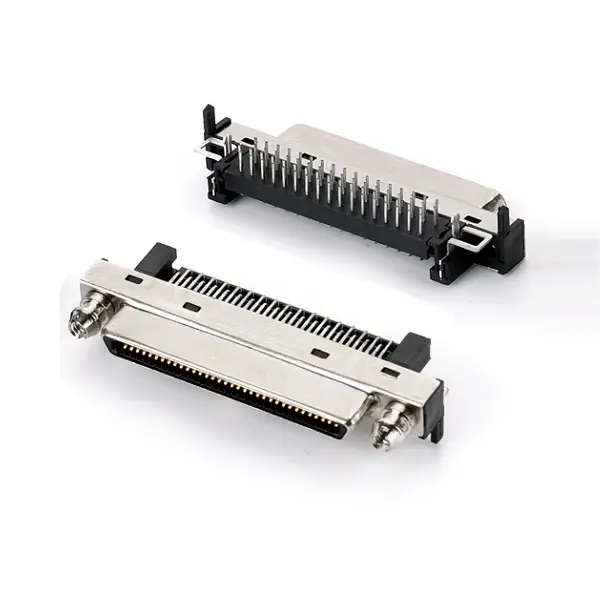 VHDCI 68Pin Female R/A Type Connector Pitch=0.8mm