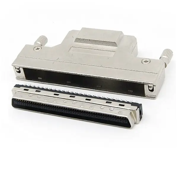 SCSI 100Pin Male Connector With Zinc Hood(Screw Type)