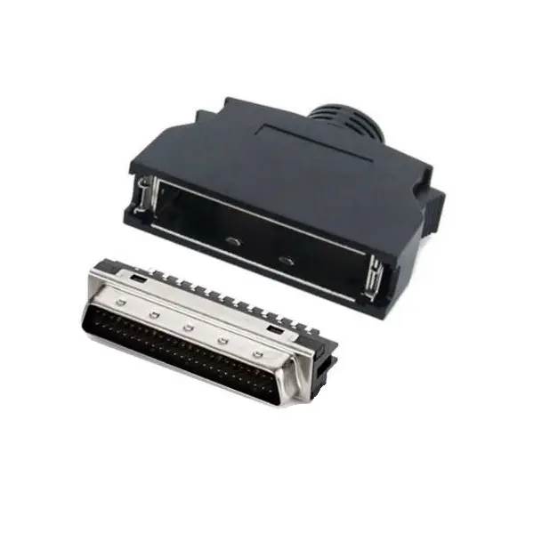 SCSI-II 50Pin Male Connector With ABS Hood(Latch Type) — Pin Type for Cable from KINKUO