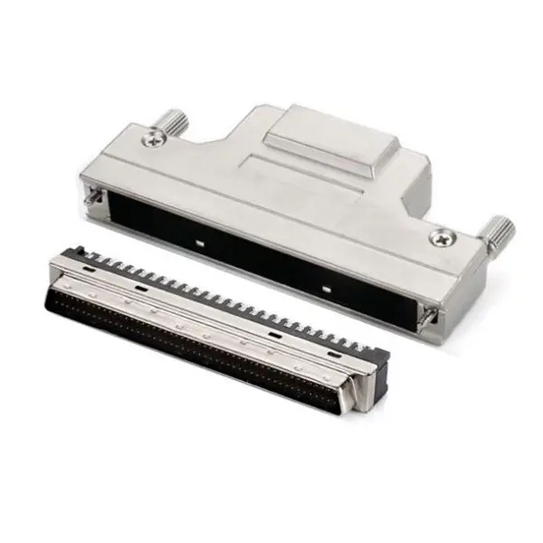 SCSI-II 100Pin Male Connector With ZINC Hood(Screw Type)