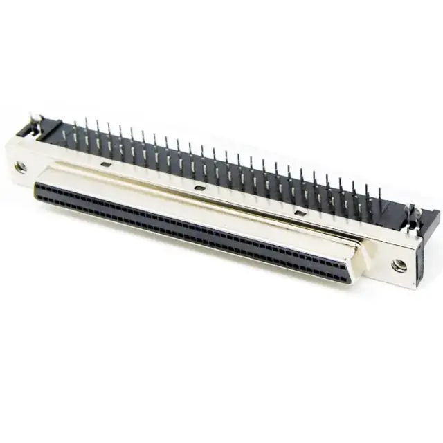 SCSI-II 100Pin Female R/A DIP Type Connector For PCB(SPCC SHELL)