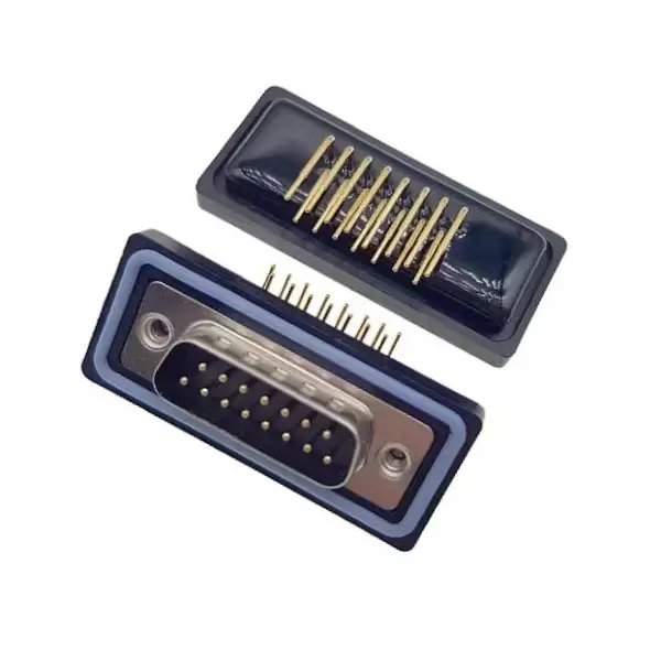 D-SUB 15Pin Male R/A for PCB Panel Mount Waterproof Connector