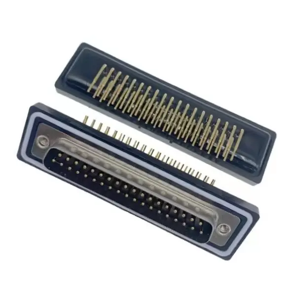 D-SUB 37Pin Male R/A Type Waterproof Connector for PCB Panel Mount