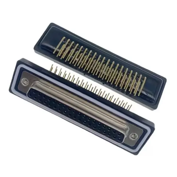 D-SUB 37Pin Female R/A Waterproof Connector for PCB Panel Mount