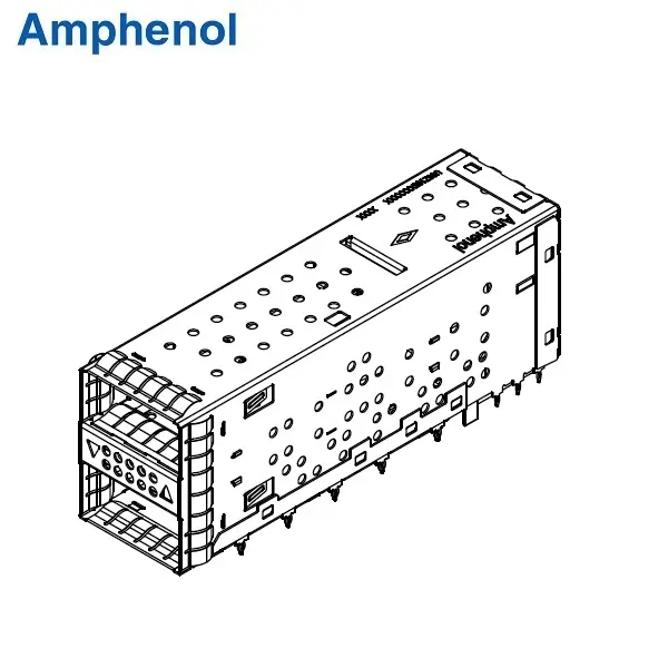 QSFP28 2×1 STACKED COMBO Connector