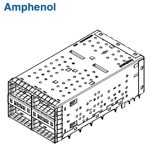 QSFP28 2×2 STACKED COMBO Connector