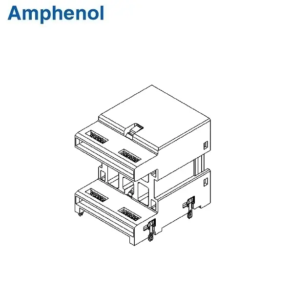 QSFP28 2×1 SMT STACKED Connector