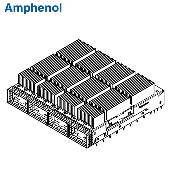 OSFP 1×4 Cage With Heat Sink