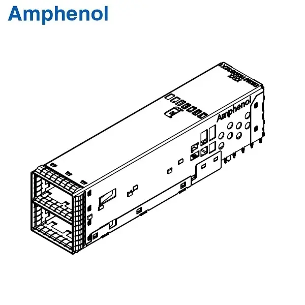 OSFP 2×1 Connector+Cage COMBO