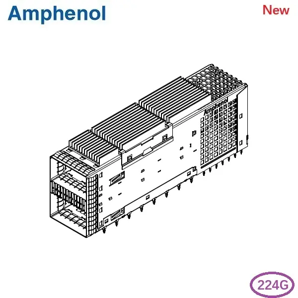 OSFP 224G 2×1 Cage With Heat Sink