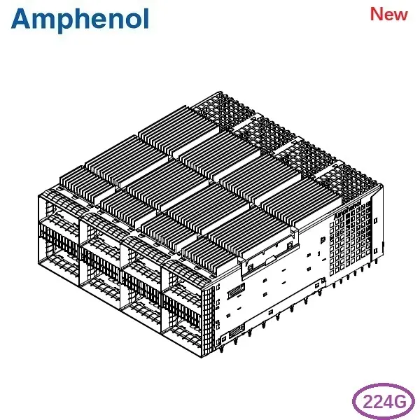 OSFP 224G 2×4 Cage With Heat Sink