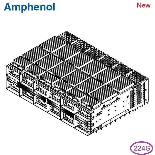 OSFP 224G 2×6 Cage With Heat Sink