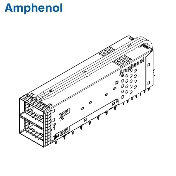 OSFP 2×1 Cage with Top Inner Dual Light Pipes