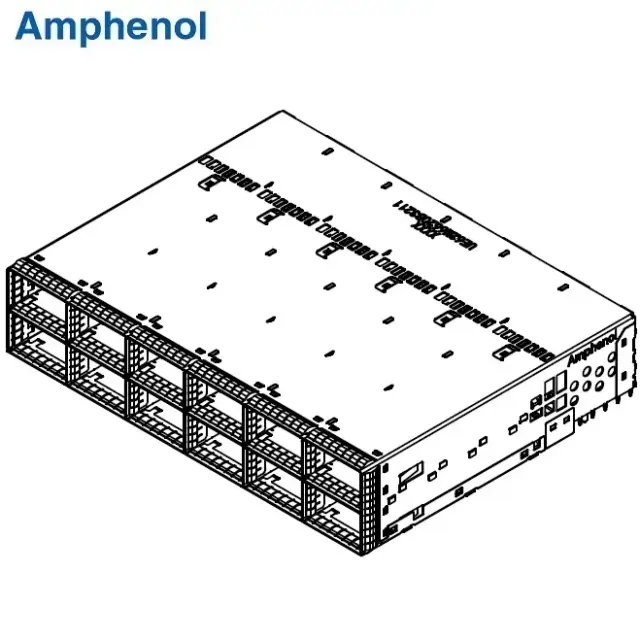 OSFP 2×6 Connector+Cage COMBO