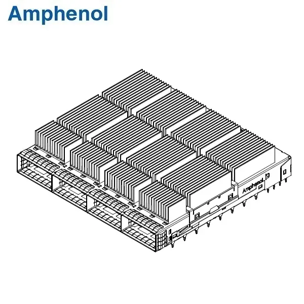 OSFP-RHS 1×4 Cage With Heat Sink