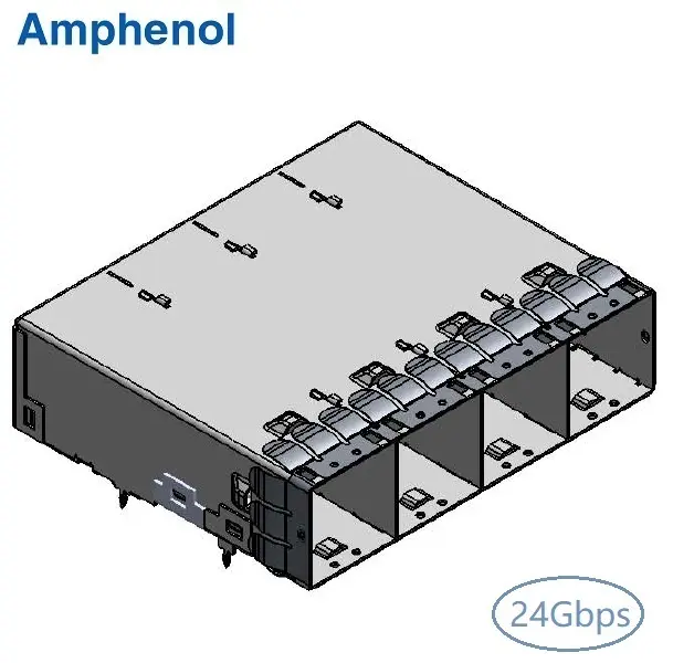 Mini-SAS HD 1×4 Connector 24Gbps