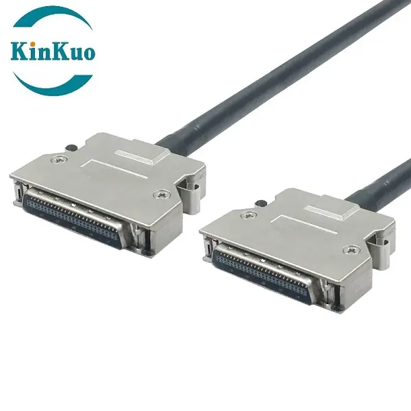 SCSI MDR 50Pin Male Cable, Zinc Hood Latch Type