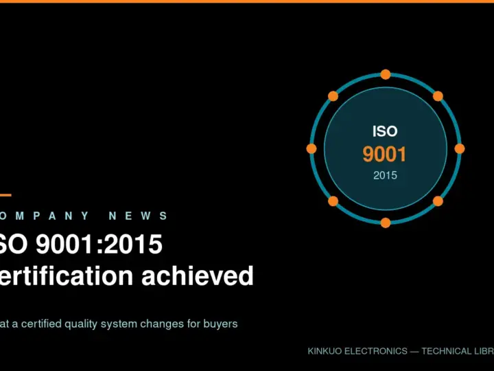 KINKUO Obtains ISO 9001:2015 Certification