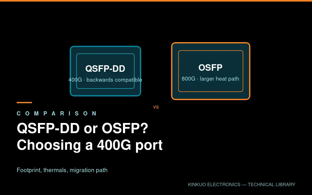 QSFP-DD vs OSFP: Choosing a 400G Connector — KINKUO technical guide
